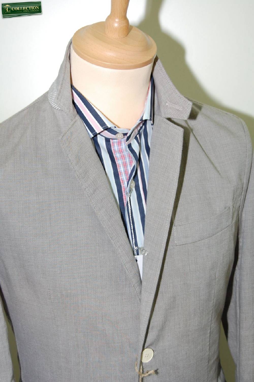 John Barritt Giacca Moda Cotone Lavato Grigio John Barritt