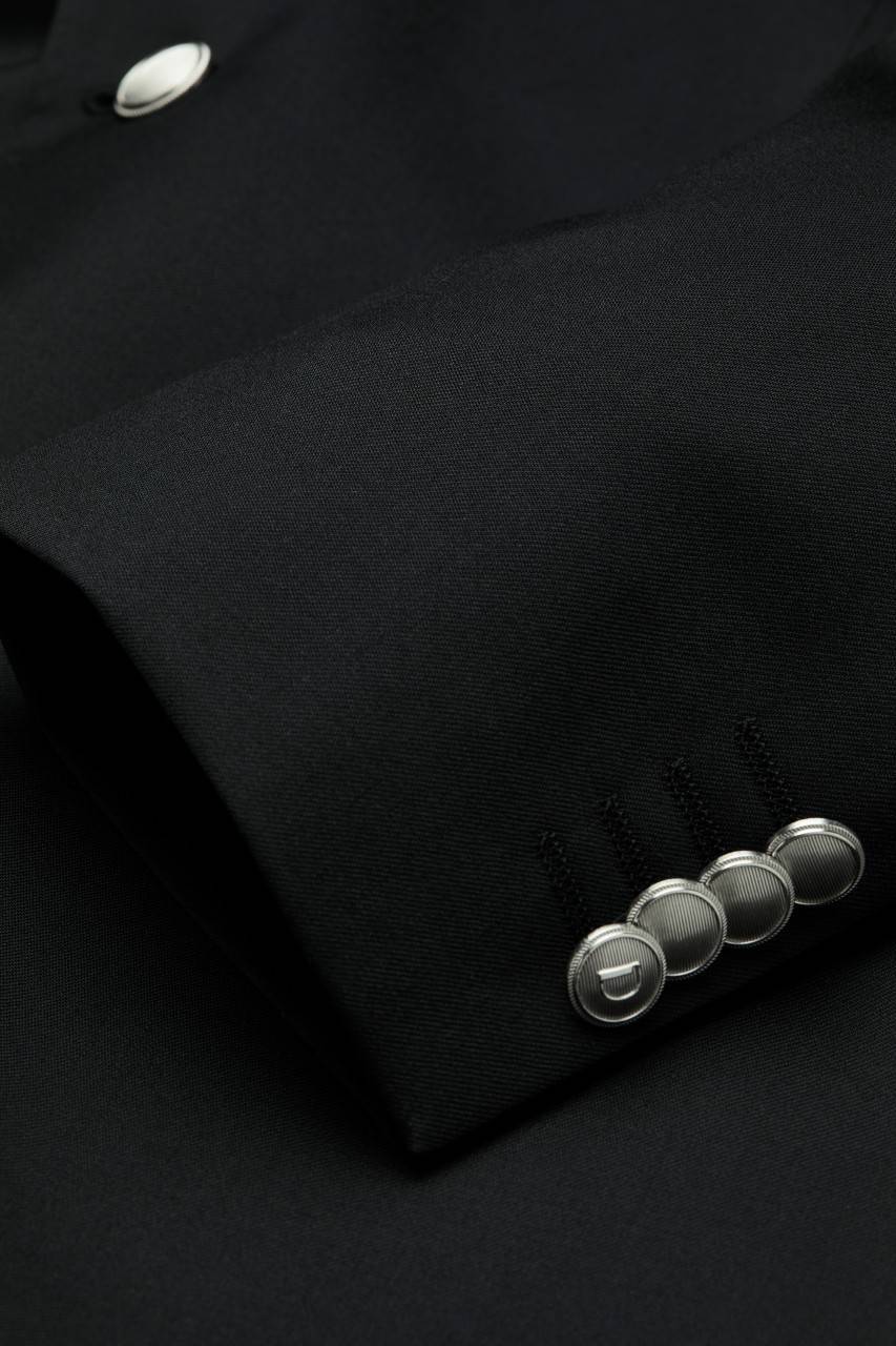 Digel Giacca Nera Digel Drop Sei Modern Fit Lana Reda Super 110's