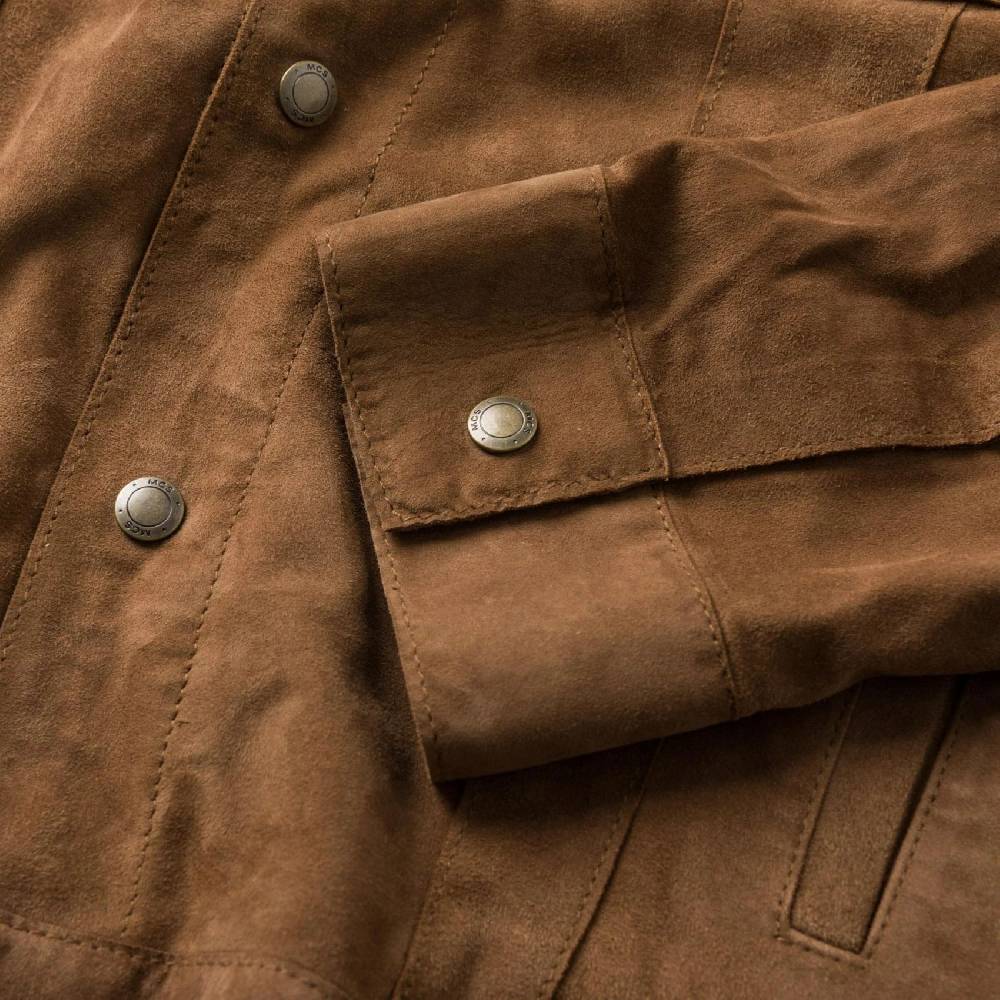 MCS Giacca Overshirt Sportiva Mcs In Pelle Scamosciata