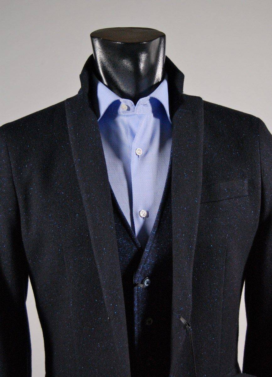 John Barritt Giacca Slim Fit Blu John Barritt In Lana E Seta Sfoderata