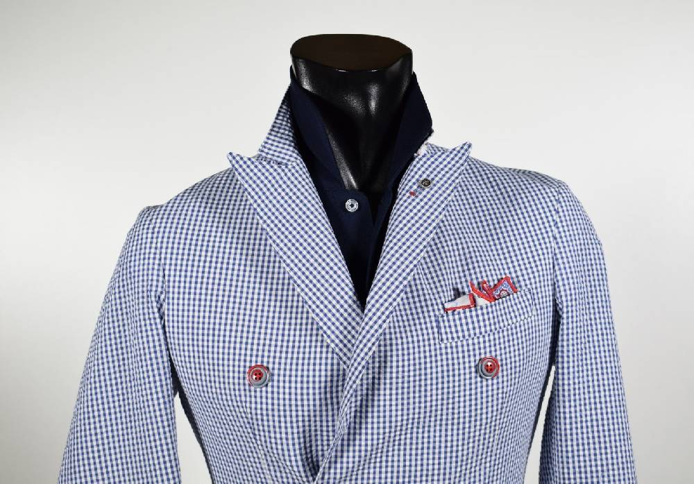 Falko Rosso Giacca Slim Fit Doppio Petto Sfoderata Falko Rosso Primavera Estate