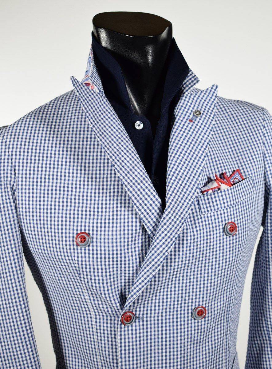 Falko Rosso Giacca Slim Fit Doppio Petto Sfoderata Falko Rosso Primavera Estate