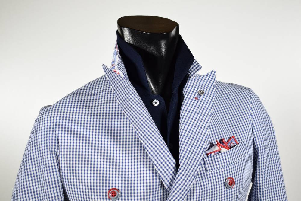 Falko Rosso Giacca Slim Fit Doppio Petto Sfoderata Falko Rosso Primavera Estate