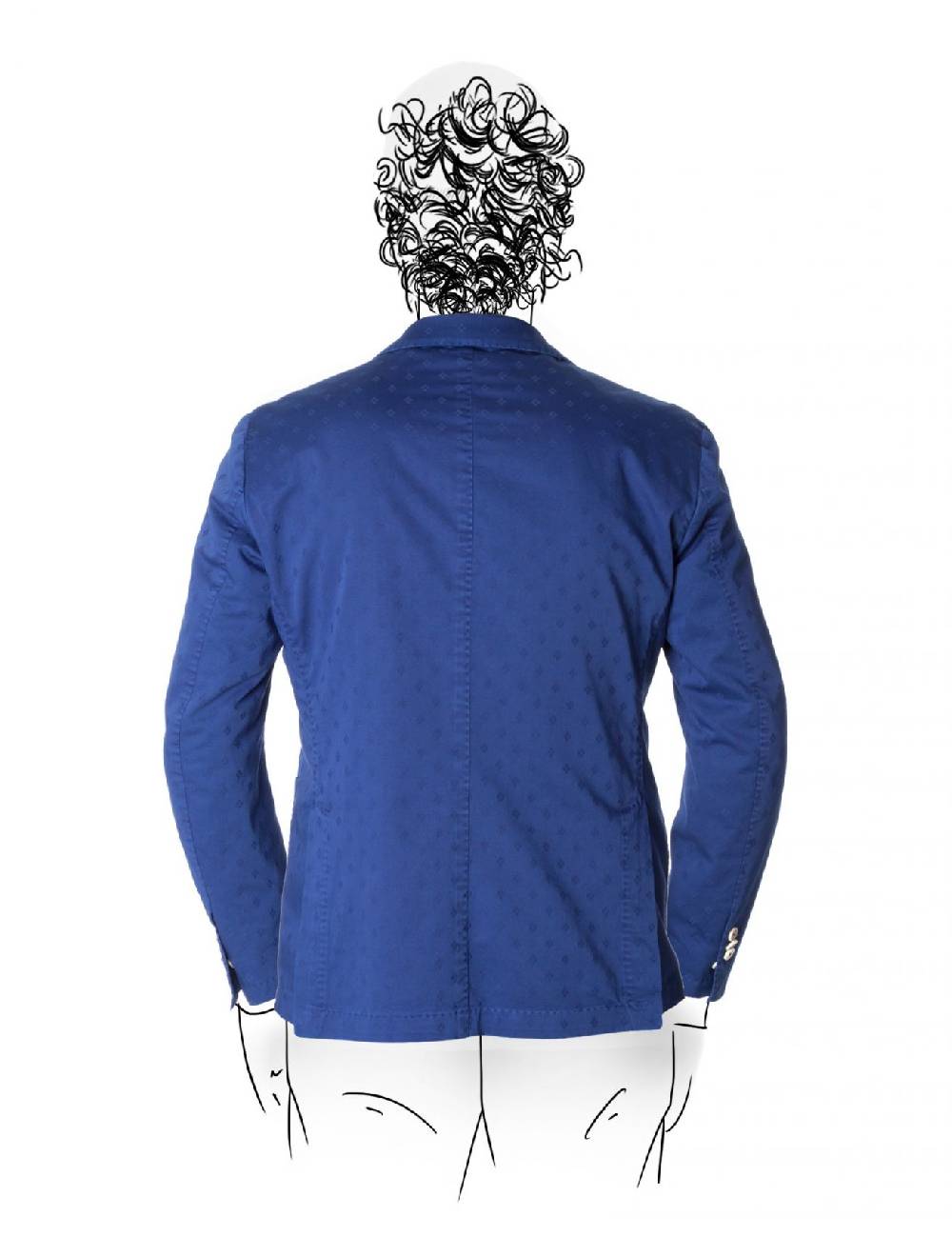 Fradi Giacca slim fit fradi in cotone stampato stretch sfoderata