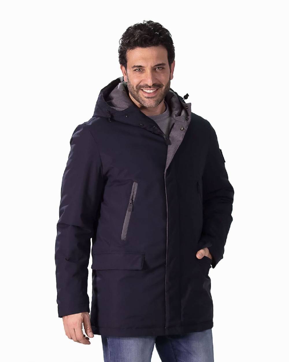 Adimari Giaccone Blu Adimari Imbottito In Eco Piuma