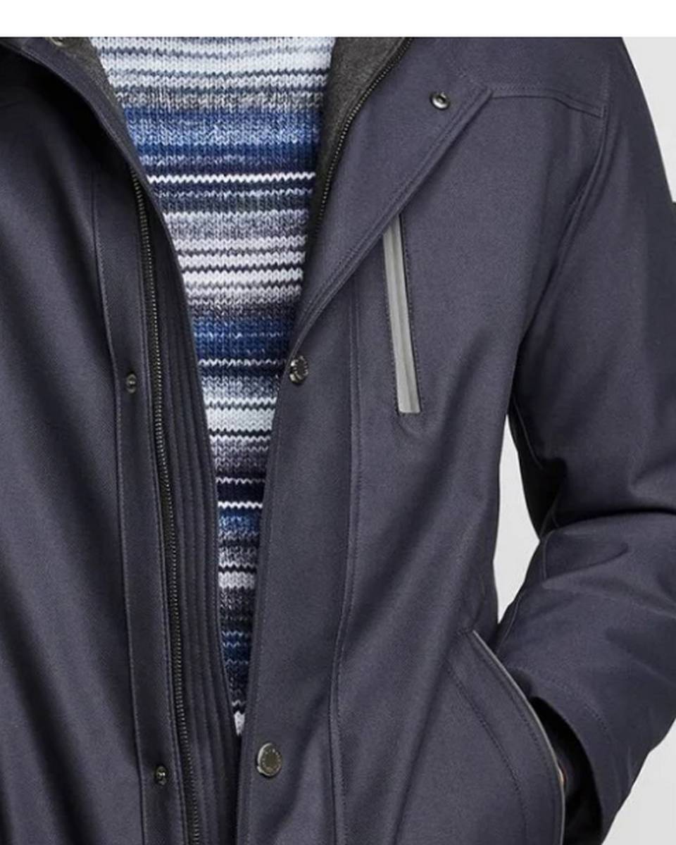 Bugatti Giaccone Blu Bugatti Impermeabile Antivento Traspirante