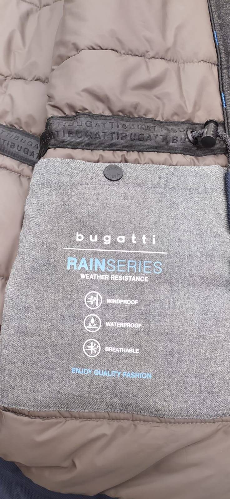 Bugatti Giaccone Blu Bugatti Impermeabile Antivento Traspirante