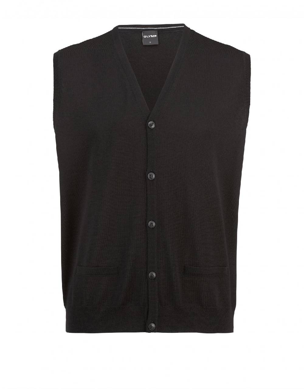 Olymp Gilet Abbottonato Con Tasche Olymp Il Lana Merino Pettinata