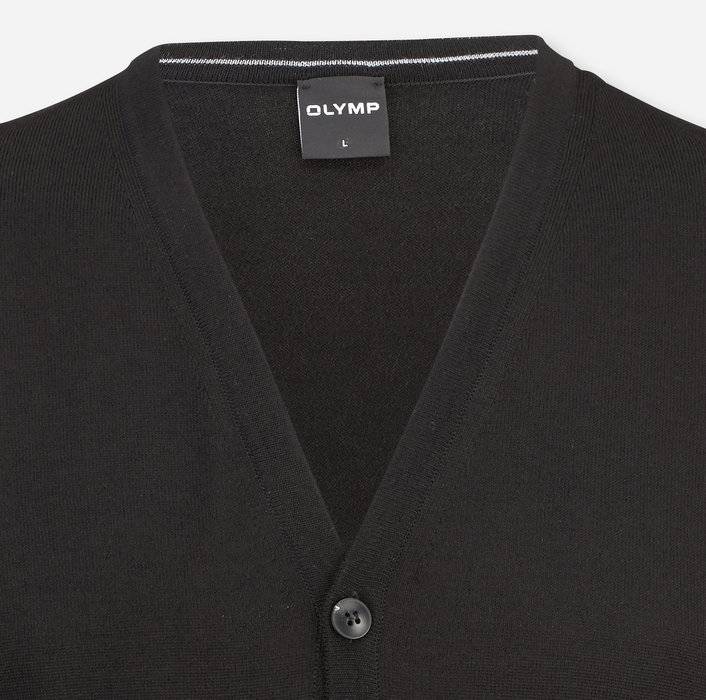 Olymp Gilet Abbottonato Con Tasche Olymp Il Lana Merino Pettinata