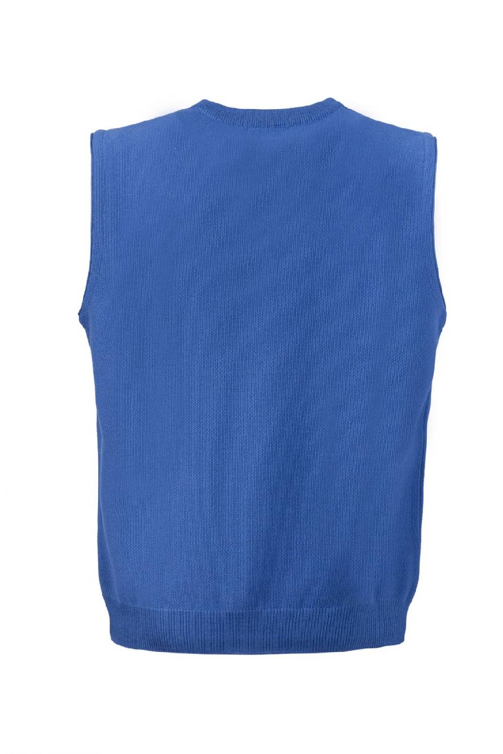 Green Coast Gilet Azzurro Con Scollo A V Green Coast Modern Fit