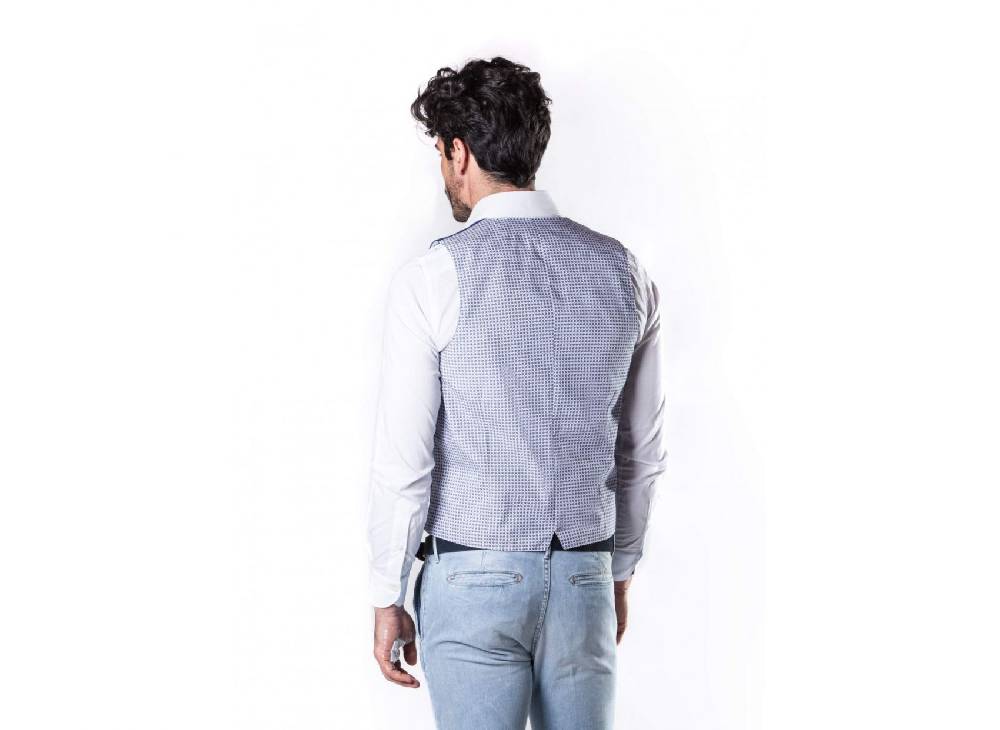 John Barritt Gilet Azzurro John Barritt In Puro Cotone