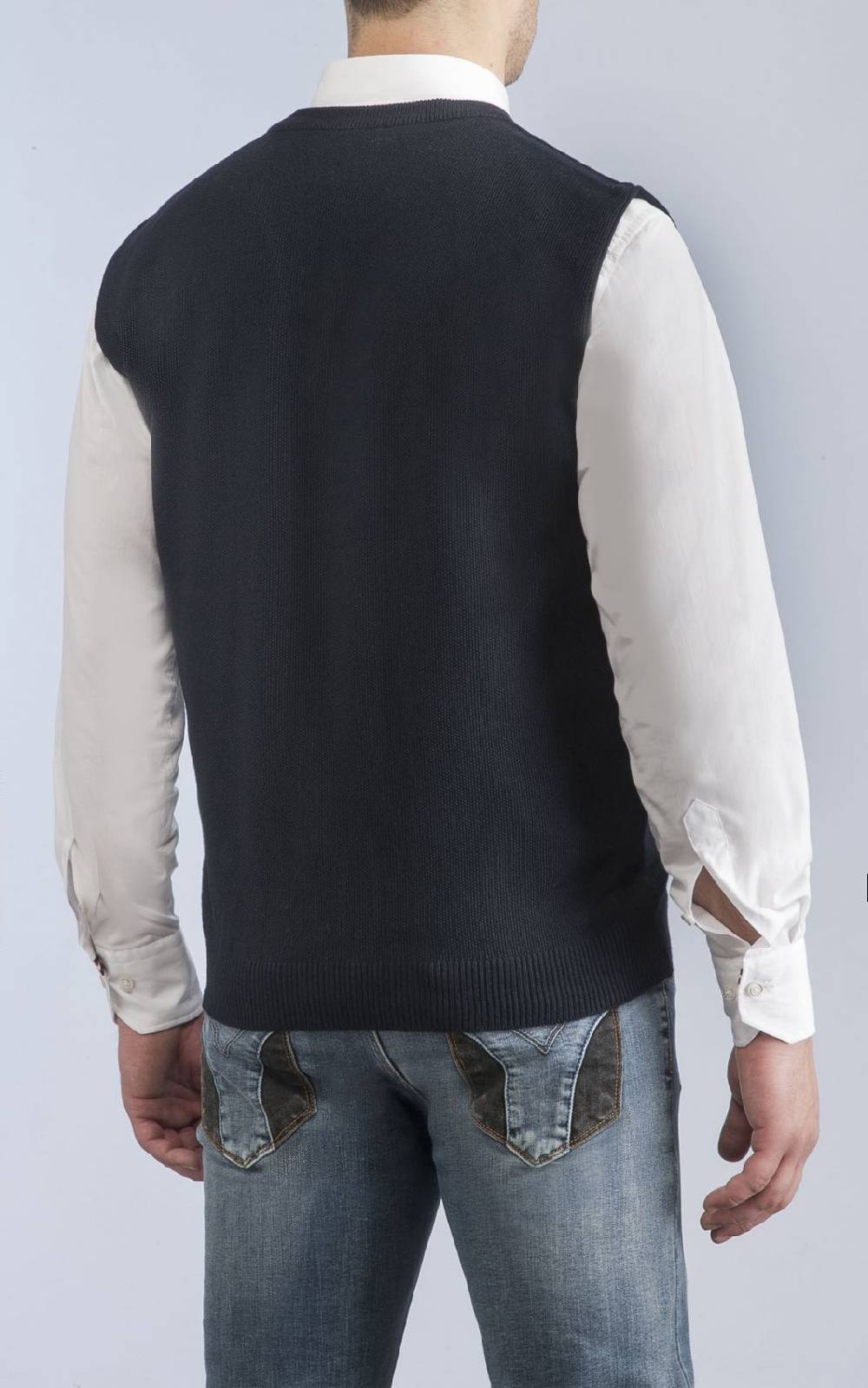 Green Coast Gilet Green Coast Scollo A V In Misto Lana Regular Fit