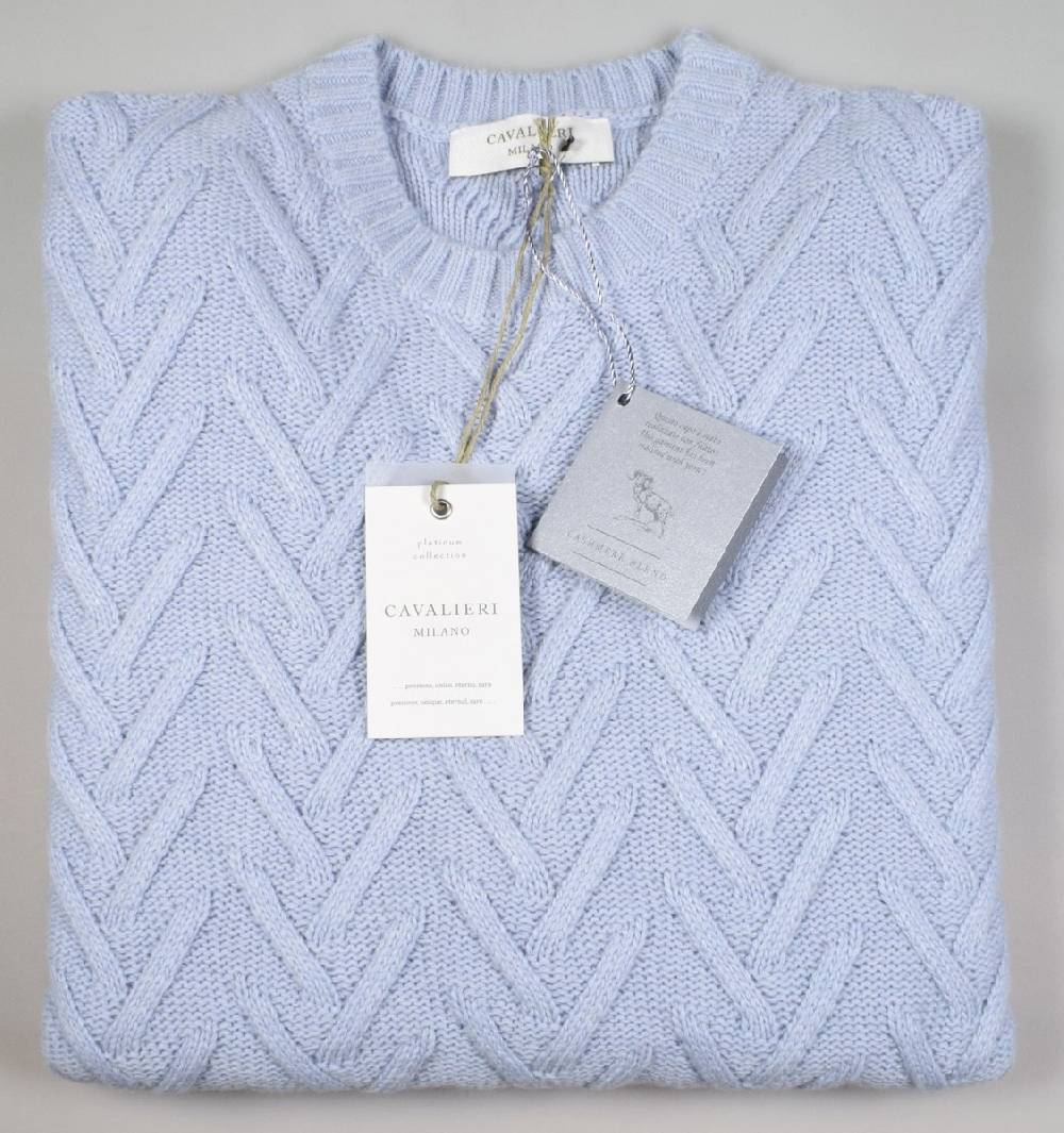 Cavalieri Milano Girocollo cavalieri milano intarsio intrecciato misto cashmere