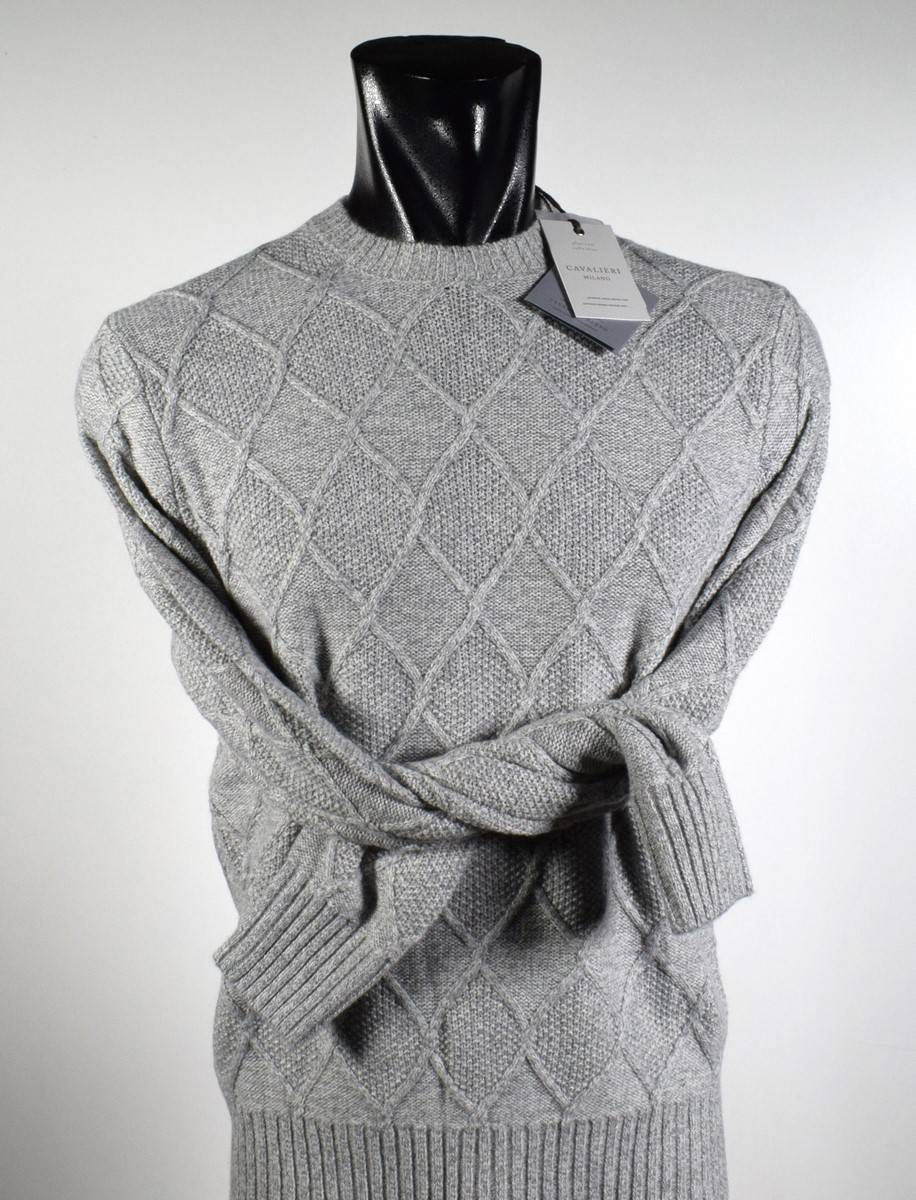 Cavalieri Milano Girocollo Cavalieri Milano Intarsio Misto Cashmere