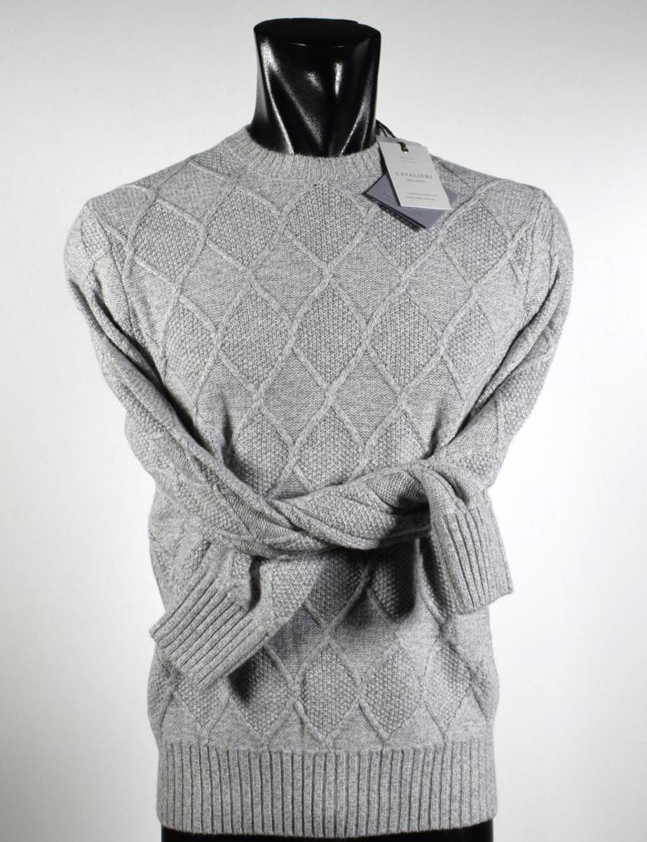 Cavalieri Milano Girocollo Cavalieri Milano Intarsio Misto Cashmere