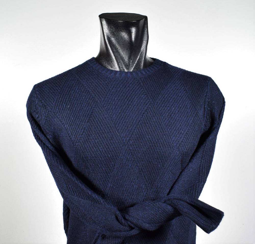 Cavalieri Milano Girocollo Intarsio Vanisè Cavalieri Lana Cashmere