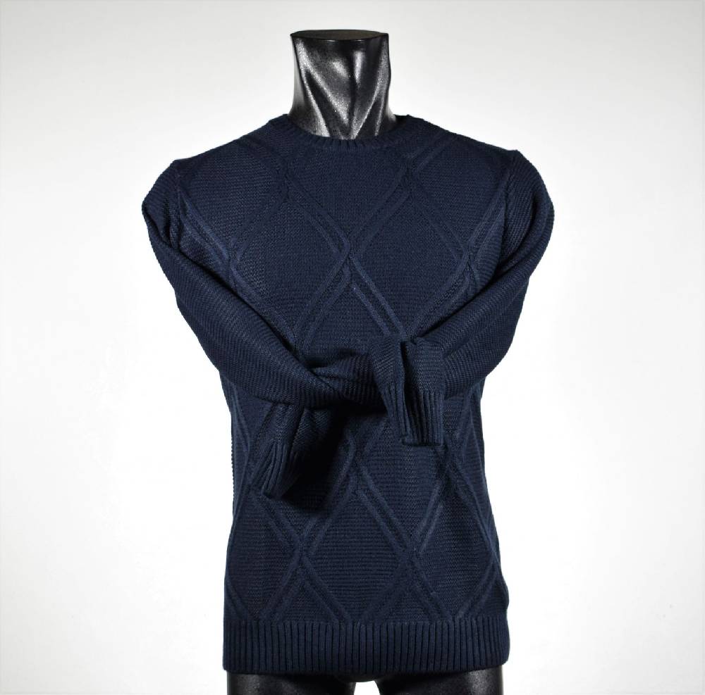 Manuel Garcia Girocollo Manuel Garcia Blu In Misto Lana