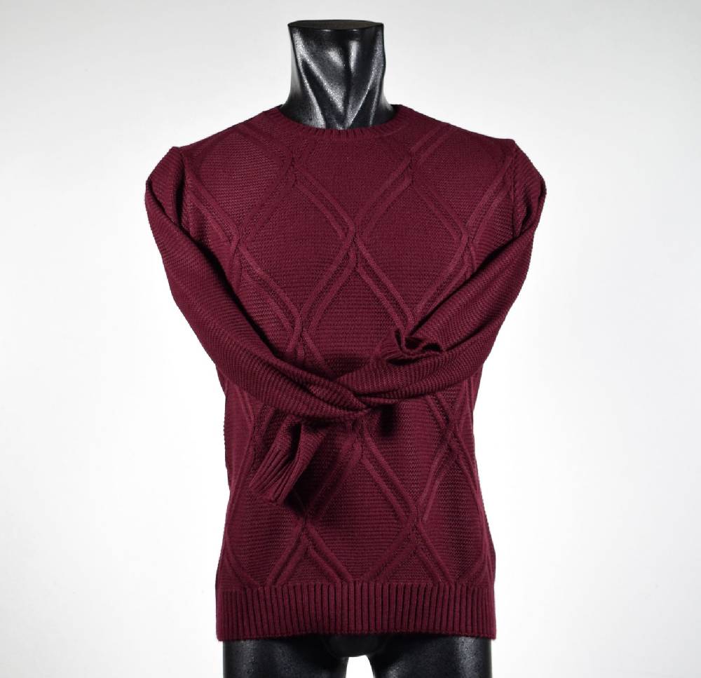 Manuel Garcia Girocollo Manuel Garcia Bordeaux In Misto Lana