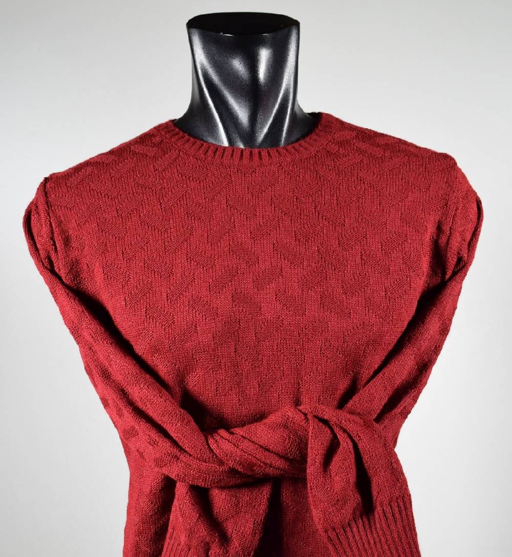 Manuel Garcia Girocollo Manuel Garcia Ecru Intarsio Unito