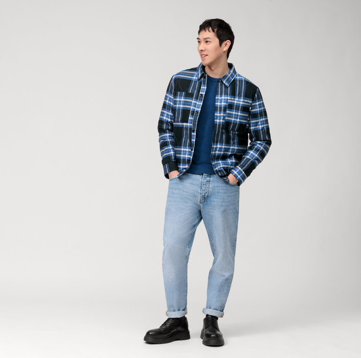 Olymp Girocollo Olymp Blu Marine Lana Merinos Regular Fit