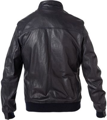 Milestone Giubbino Bomber Blu Milestone In Nappa Di Agnello