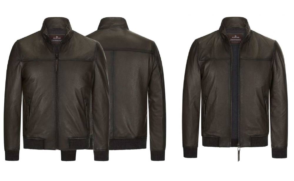 Milestone Giubbino Bomber Milestone Marrone Con Elastico