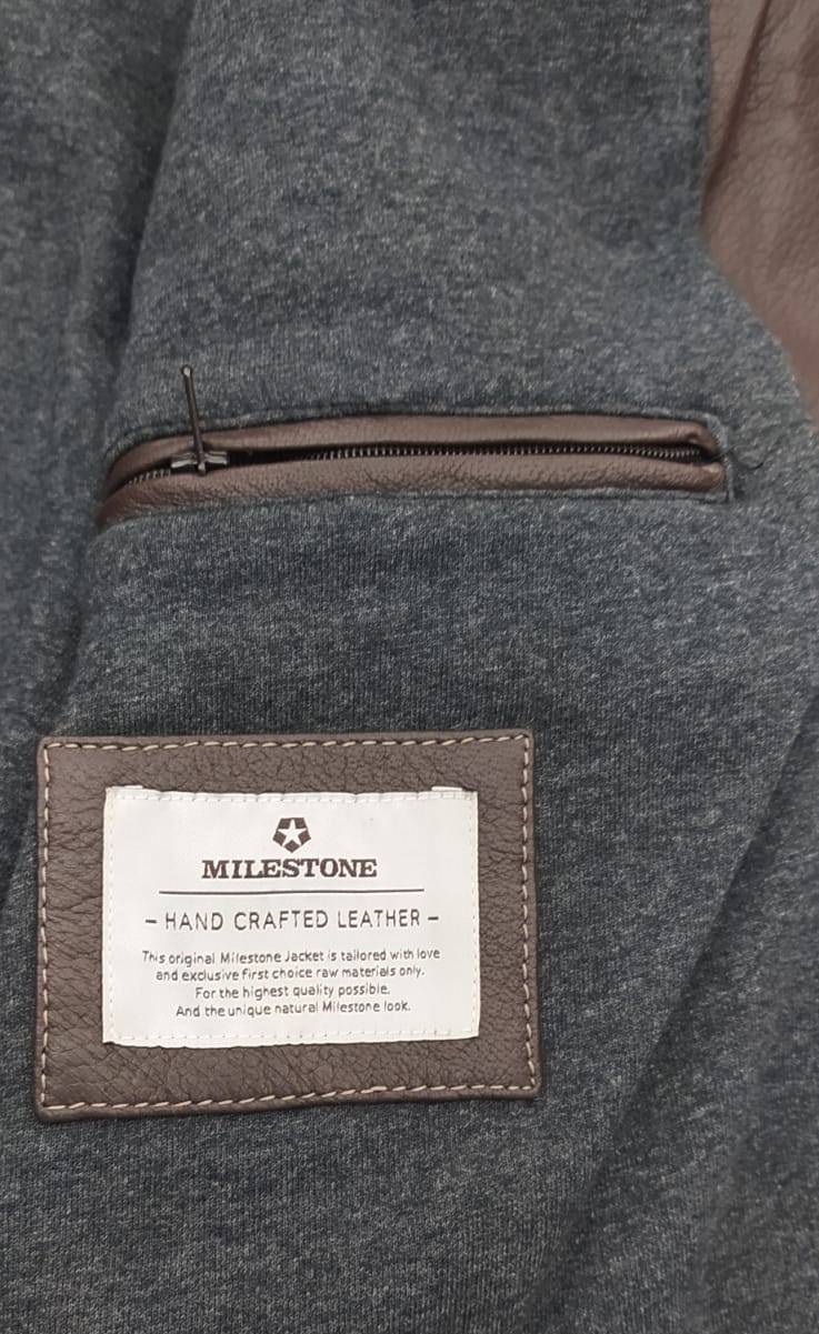 Milestone Giubbino Bomber Milestone Marrone Con Elastico
