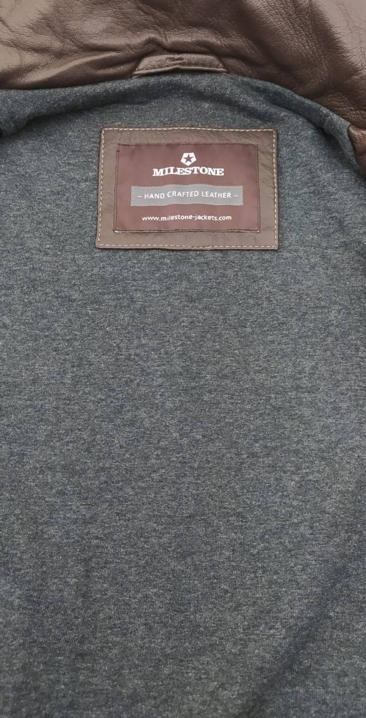 Milestone Giubbino Bomber Milestone Marrone Con Elastico