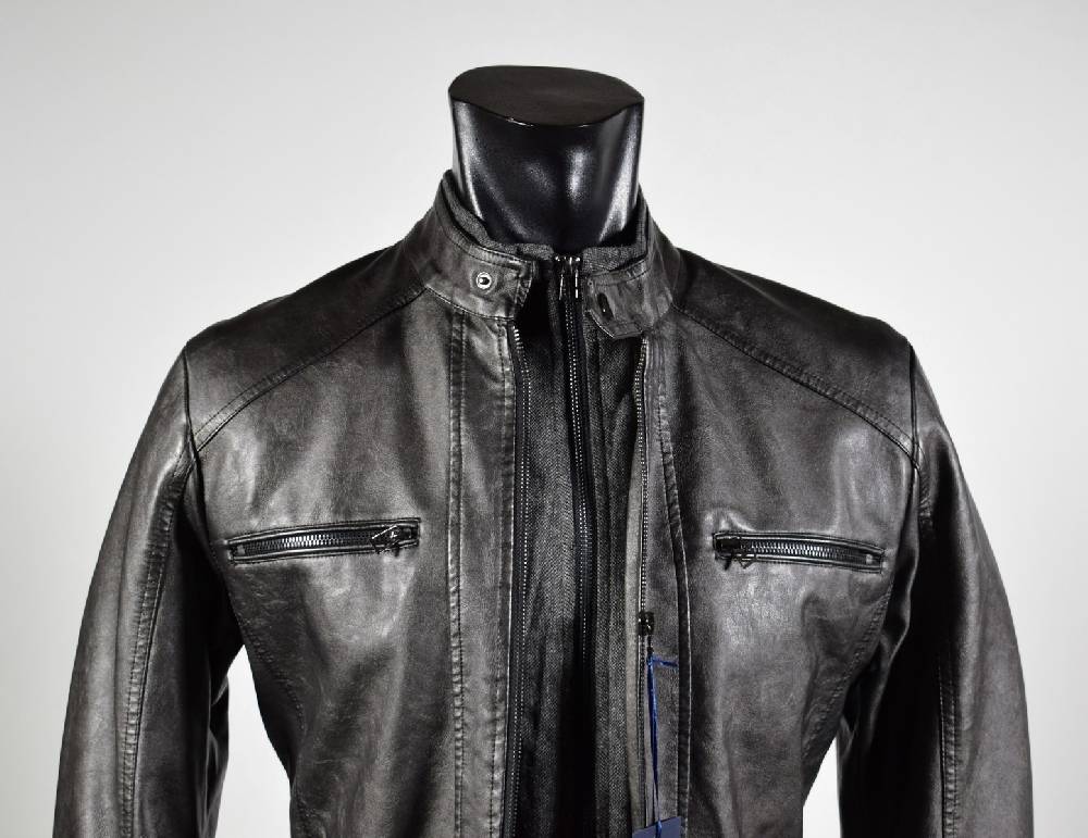 Adimari Giubbino Corto A Fondo Dritto In Eco Pelle Slim Fit