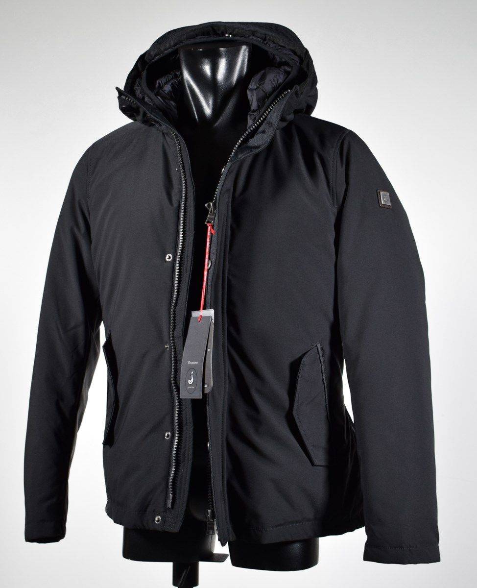 Talenti Giubbino Corto Nero Talenti Con Imbottitura Interna Staccabile