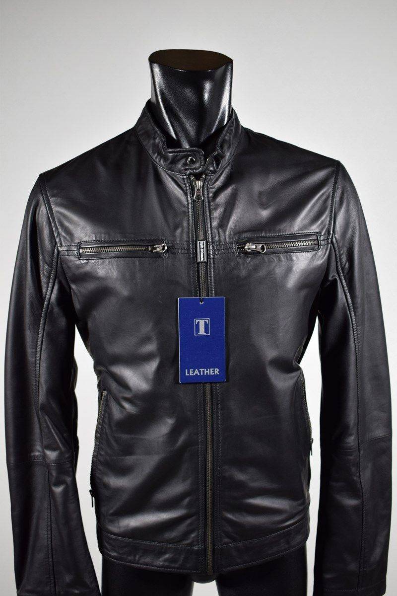 Talenti Giubbino In Pelle Nero A Fondo Dritto Talenti Primavera Estate