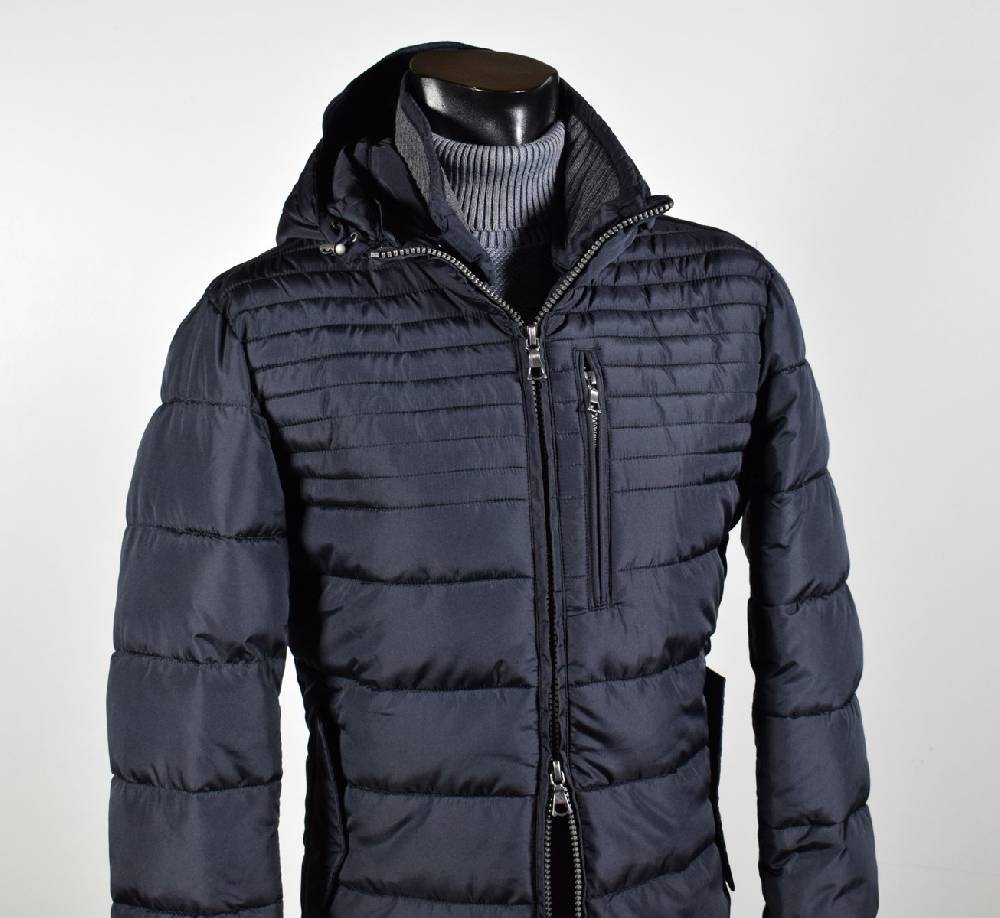 Talenti Giubbotto Corto Blu Talenti Con Cappuccio Staccabile Regular Fit