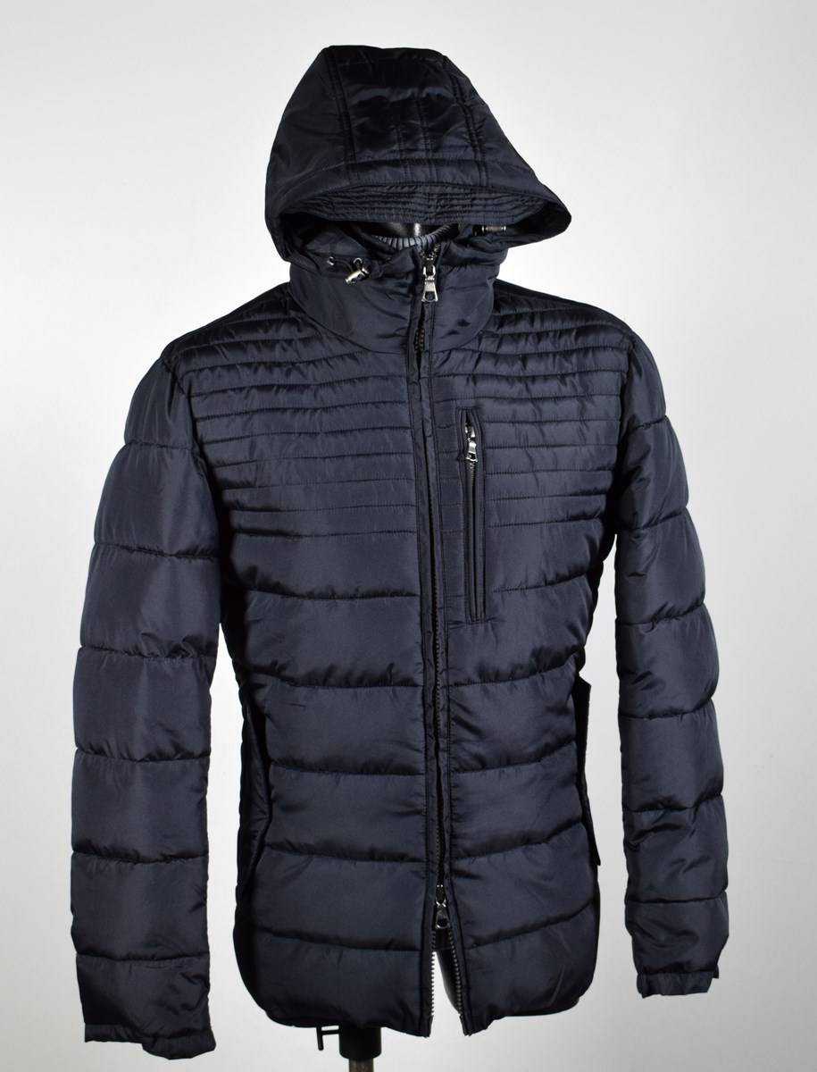 Talenti Giubbotto Corto Blu Talenti Con Cappuccio Staccabile Regular Fit