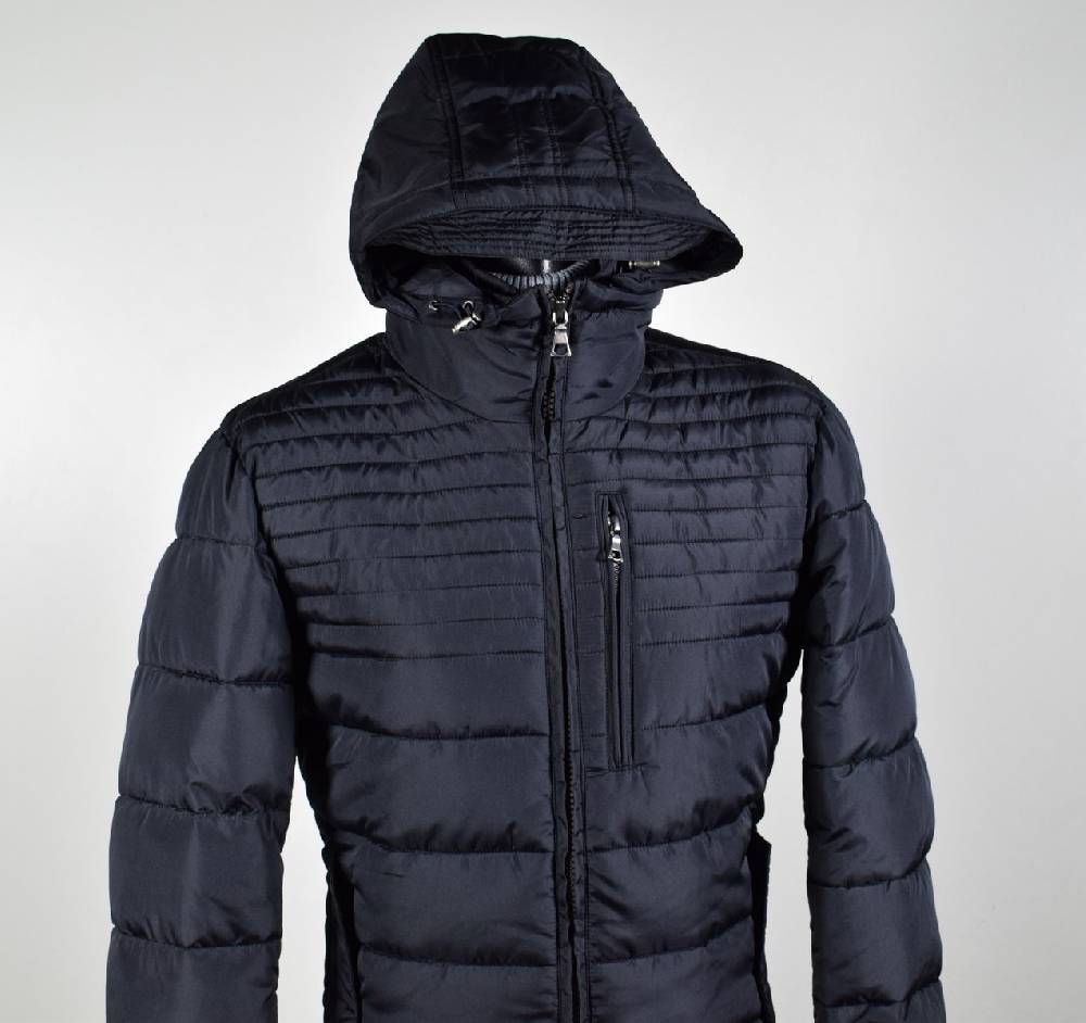 Talenti Giubbotto Corto Blu Talenti Con Cappuccio Staccabile Regular Fit