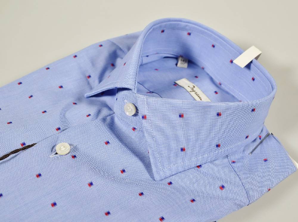 Ingram Camicia Azzurra Ingram Slim Fil Coupè