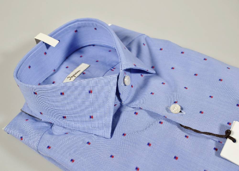 Ingram Camicia azzurra ingram slim fil coupè