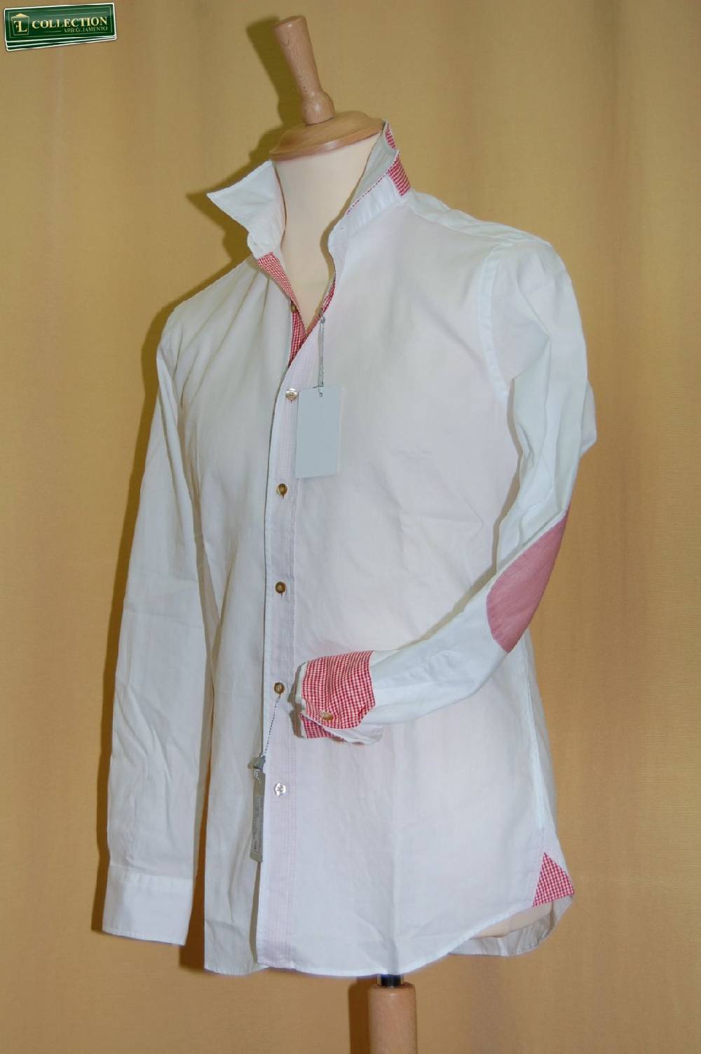 Ingram Camicia Bianca Slim Fit Con Toppe Ingram