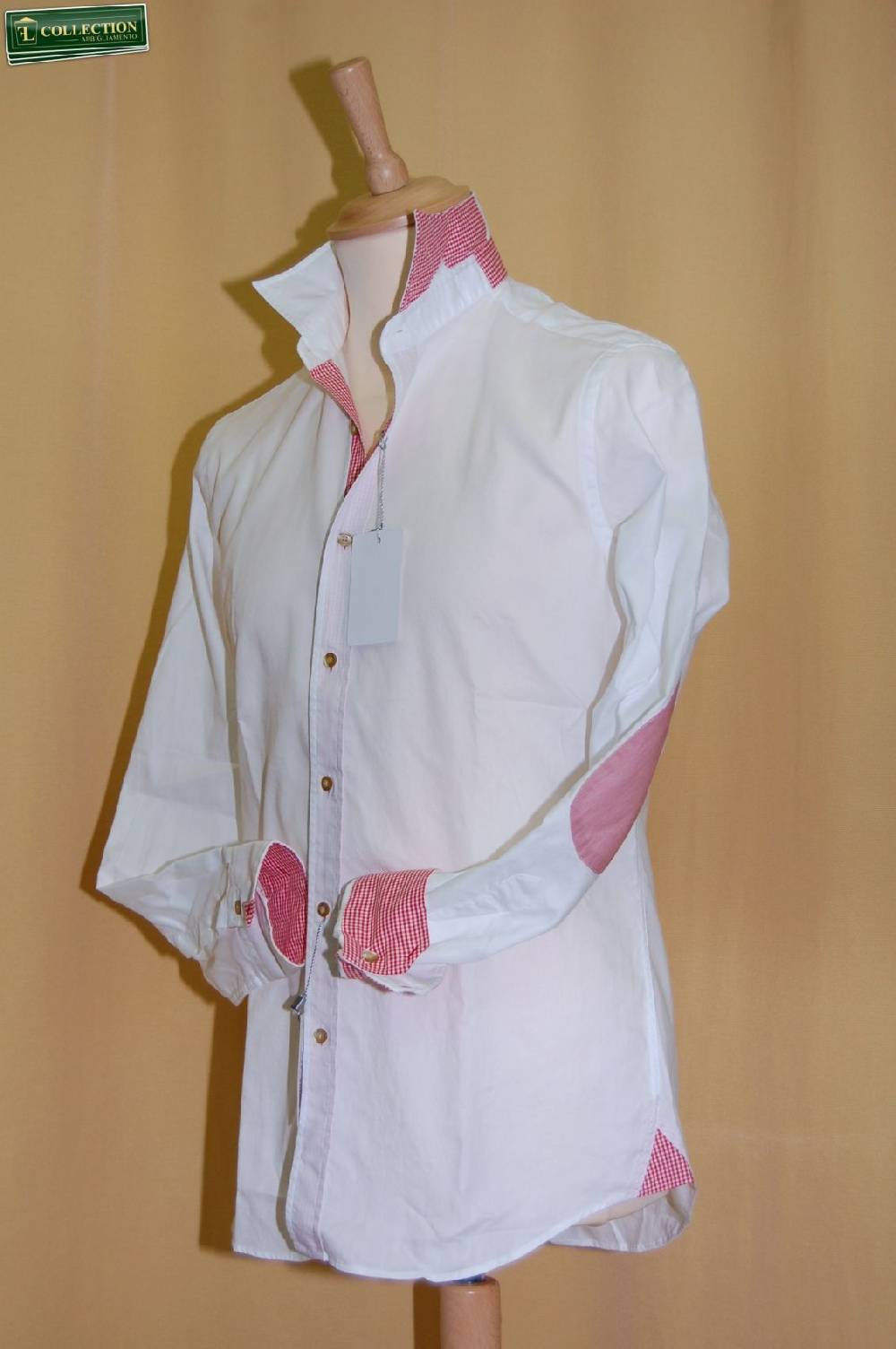 Ingram Camicia Bianca Slim Fit Con Toppe Ingram