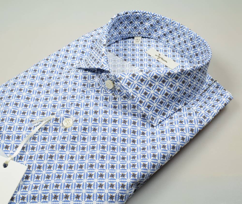 Ingram Camicia Ingram In Cotone Stampato Slim Fit