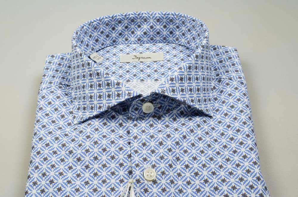 Ingram Camicia Ingram In Cotone Stampato Slim Fit