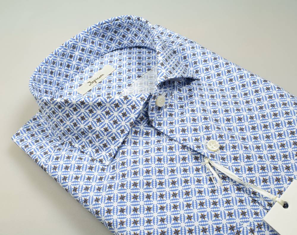 Ingram Camicia ingram in cotone stampato slim fit
