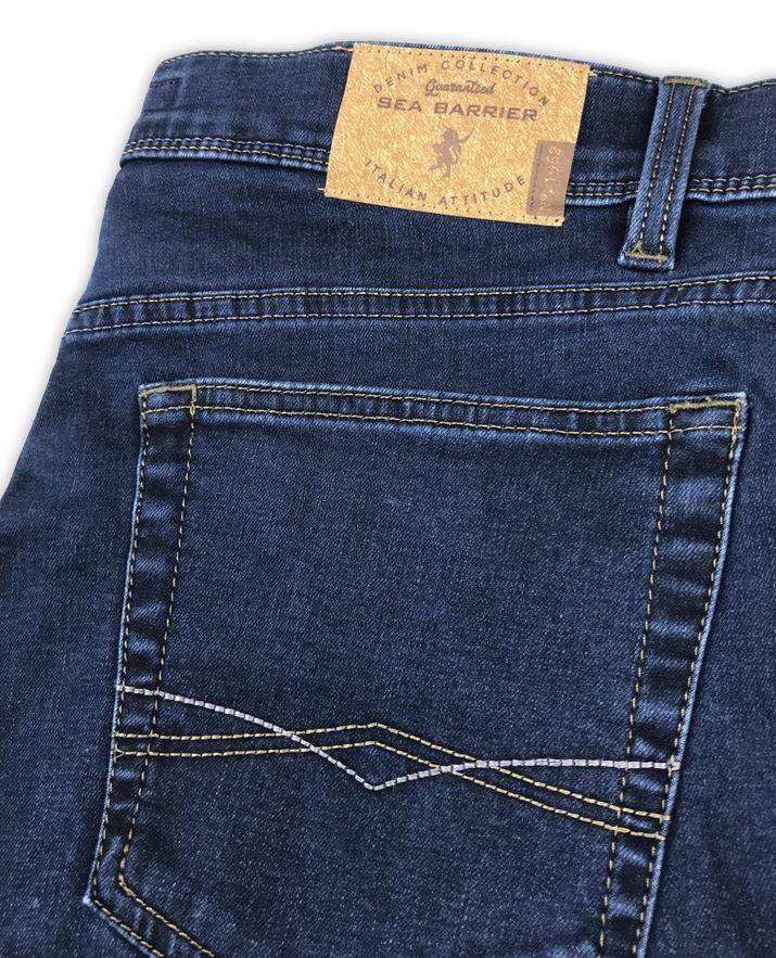 Sea Barrier Jeans Blu Denim Stone Washed Sea Barrier Modern Fit