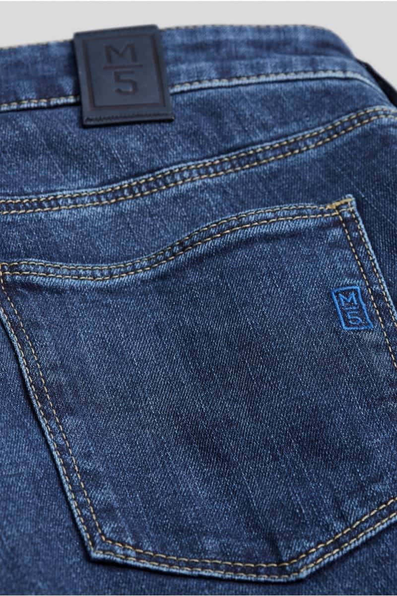 Meyer Jeans Blu Stone Washed Denim Autentico Regular Fit M5 By Meyer