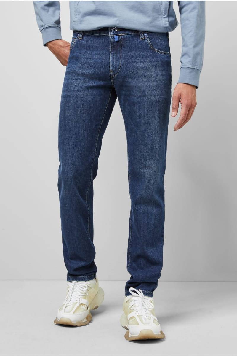 Meyer Jeans blu stone washed denim autentico regular fit m5 by meyer