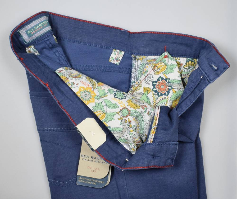 Sea Barrier Jeans Cinque Tasche Blu In Cotone Stretch Modern Fit