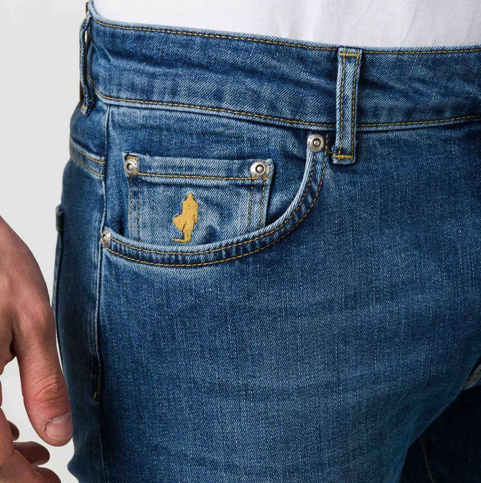 MCS Jeans Mcs Regular Fit Denim Stretch Lavaggio Medio