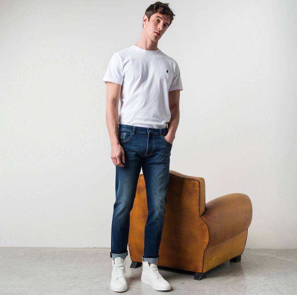 MCS Jeans mcs slim fit super stretch demim lavaggio medio