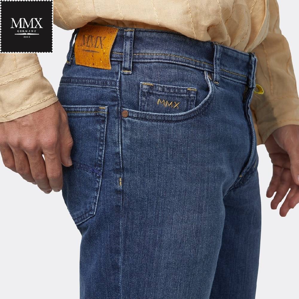 MMX Germany Jeans Mmx Blu Stone Washed Stretch Slim Fit