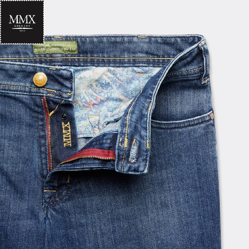 MMX Germany Jeans Mmx Blu Stone Washed Stretch Slim Fit