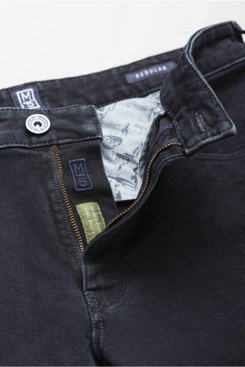 Meyer Jeans Regular Fit Blu Scuro Stretch Bio M5 By Meyer